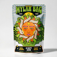 Sac en Mylar découpé sur mesure avec impression personnalisée OEM, anti-odeur, 3,5 g, avec fermeture éclair réutilisable et mon logo