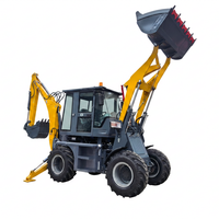 Excavator Backhoe 35L dengan Kedalaman Penggalian 2800mm untuk Perawatan Jalan, Lanskap, dan Pekerjaan Utilitas, Traktor Loader Backhoe 4.5T
