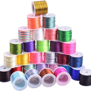 Corda in Nylon Satinato Resistente 1MM Intrecciata Ecologica ad Alta Tenacità per <span class=keywords><strong>Macramè</strong></span>, <span class=keywords><strong>Nodi</strong></span> Cinesi e Fai-da-Te per Scarpe e Capelli - Product Image 1
