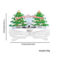 Lunettes de fête à motif de dessin animé Joyeux Noël, accessoire photo mignon pour dîner de Noël et compte à rebours du Nouvel An, vente chaude