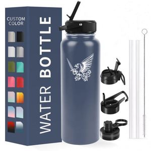 Botella de Agua Deportiva de Acero Inoxidable con Aislamiento de Doble Pared, 32 oz, para Bebidas Frías y Calientes, con Tapa, para Viaje - Product Image 4