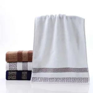 शुद्ध कपास तौलिया 34x75cm कशीदाकारी तौलिये वयस्कों के लिए जल्दी शुष्क घिरना नरम चेहरा तौलिए शोषक