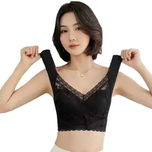 Japan Shangpin 4th generation underwear large BC cup seamless steel rimless  chest and back comfortable gathering exercise Yoga running shockproof chest  and sleeping bra