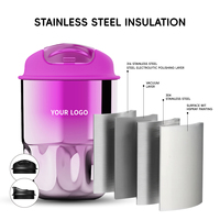 Mug de voyage isotherme en acier inoxydable vert avec design épuré, compatible OEM et marque privée