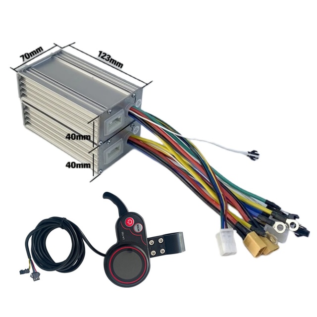 Yunli Electric Scooter Controller Conversion Kit 25A 28A Motor Controller Kit for 48V 52V 60V Dual Motor E Scooter