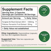 Approvisionnement d'usine OEM ODM – Capsules de Tongkat Ali 1000mg certifiées GMP, Extrait 200:1, Suppléments naturels pour adultes et adolescents, Soutien immunitaire