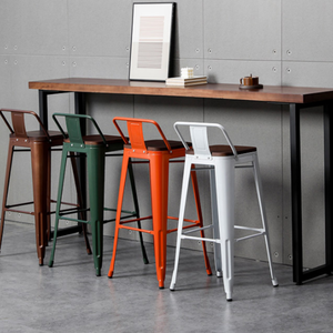 <span class=keywords><strong>Tabouret</strong></span> de bar en métal empilable <span class=keywords><strong>noir</strong></span> de haute qualité, moderne et robuste, pour la maison, le bar, l'hôtel, le salon, la salle à manger en plein air - Product Image 5