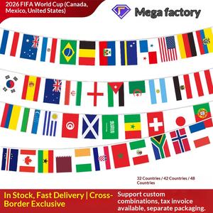 Drapeaux en polyester soigneusement sélectionnés pour les États-Unis, le Canada et le Mexique <span class=keywords><strong>2022</strong></span> – 48 équipes phares, 32 pays – Décorations de bar pour supporters - Product Image 3