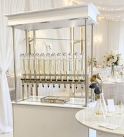Support de bureau doré mobile pour 12 flacons de parfum, distributeur de parfum 375/500/750 ml, expérience olfactive pour événements de mode et soirées féminines