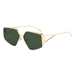 Montures de lunettes en métal de haute qualité Ins uv400 lunettes de soleil de luxe femmes hommes logo personnalisé vente en gros de lunettes de luxe - Product Image 4