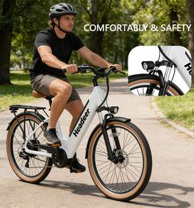 Bicicleta Eléctrica de Montaña de 350w con Suspensión Delantera, Envío Directo desde la UE, Bicicleta Híbrida Todoterreno, Bicicleta Urbana Eléctrica - Product Image 4