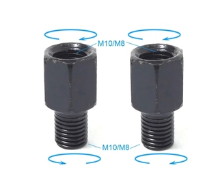 Une paire d'adaptateurs de rétroviseur noir M10 M8, boulons de conversion de rétroviseur de <span class=keywords><strong>moto</strong></span> - Product Image 2