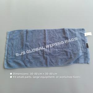 Trapos de algodón reciclado para baño, trapos de limpieza, trapos de felpa de color reciclado para limpieza - Product Image 3