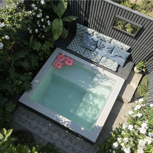 Piscine de plongeon carrée en fibre de verre pour jardin avec marches, résistante aux fissures et aux UV, capacité personnalisée, spa de nage extérieur - Product Image 3