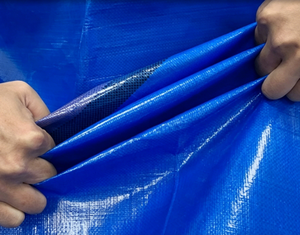 Bâche en <span class=keywords><strong>toile</strong></span> robuste bleue imperméable et résistante aux UV pour camions et voitures d'extérieur – Isolation thermique - Product Image 2