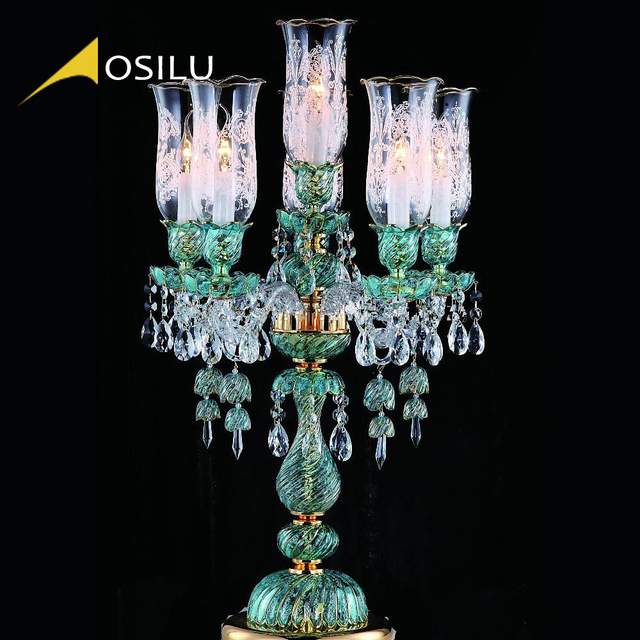 Custom Products European Modern Luxury Crystal Table Lamp for Luxury Bedroom Bedside Decorative Lighting Lamps
