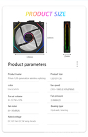 Ventilateurs de boîtier PC Cool Storm, nouveau design, prisme, 12 pièces, ventilateur ARGB 120 mm, raccordement sans fil, lot de 3, ventilateurs RGB pour boîtier PC de jeu, refroidisseur de boîtier PC