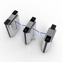 Barrière à ailettes électronique avec armoire en acier inoxydable 304 pour la gestion intelligente de l'entrée des piétons