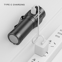 TAIKOO senter berkemah Mini Led, Senter berkemah luar ruangan tahan air, senter aluminium Led portabel