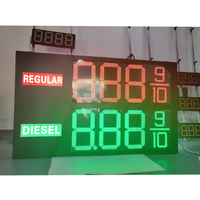 Papan Harga Bahan Bakar LED 18" 24" Reguler 8.889/10 Warna Merah WIFI+RF Dengan Remote Control