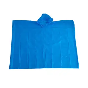 Горячая Распродажа, высокое качество, синий унисекс одноразовый пластиковый дождевик, дождевик