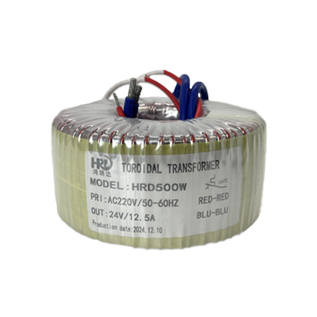 500W 220V to 24V Toroidal Transformer with Aluminum Fuse Protection for Pro Audio