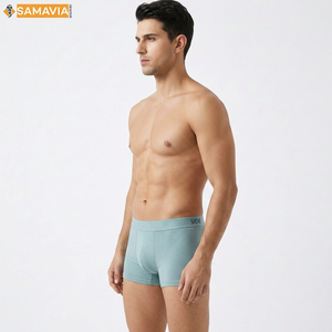 Calzoncillos Boxer de Cintura Media Ecológicos para Hombre, Cómodos, de Spandex/Algodón, de Alta Calidad, Tejidos, con Cintura Personalizada, Última Moda - Product Image 3