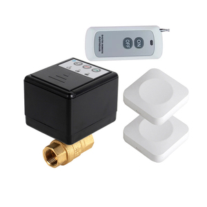 Système d'alarme sans fil détecteur de fuite d'eau avec vanne en laiton de 3/4 pouce, capteur de fuite d'eau pour la protection des sous-sols et des chambres mécaniques - Product Image 1