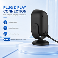 Escáner de Códigos de Barras de Escritorio Plug & Play con Detección Automática, Escáner de Códigos QR 2D para Minoristas y Almacenes