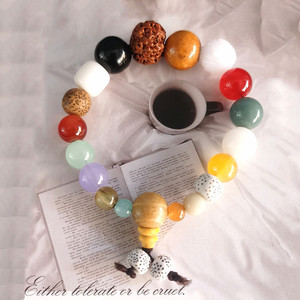 Pulsera de 18 cuentas de Buda colorida para hombres y mujeres, pulseras de cuentas de la <span class=keywords><strong>suerte</strong></span>, accesorios de joyería - Product Image 3
