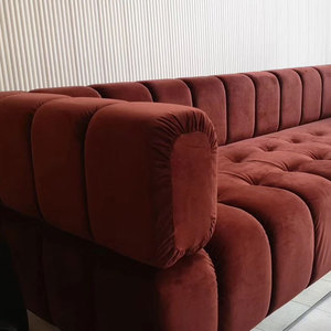 Divano in velluto Multi-persona di lusso in stile italiano moderno design Tofu per l'applicazione di scuola e laboratorio - Product Image 2