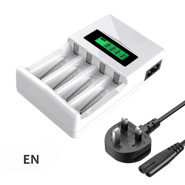 NO.5 7 Digitizer Display with LCD Screen 4 8 Slot EU US Plug Portable Fast AA AAA Rechargeable Batteries Smart Battery Charger