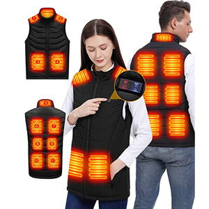 <span class=keywords><strong>Gilet</strong></span> <span class=keywords><strong>chauffant</strong></span> électrique à <span class=keywords><strong>batterie</strong></span> rechargeable USB 11 zones avec fermeture éclair latérale réglable - Product Image 1