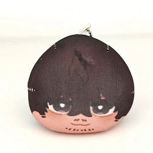 Popular Anime Double-Sided Printed Mini Pillow Keychains Soft PP Cotton & Metal Short Plush <b>Key</b> <b>Rings</b> - Product Image 3