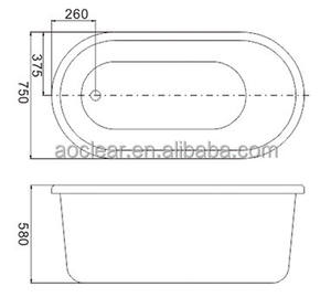 <span class=keywords><strong>Baignoire</strong></span> autoportante moderne en acrylique pour adultes, à poser contre le mur, pour salle <span class=keywords><strong>de</strong></span> bain intérieure - Product Image 5