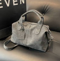 Bolso de Mano de Mujer de Cuero PU Lavado de Fábrica Alibaba 2026, Cierre de Cremallera, Nuevo Diseño, Bolso de Mano Casual Diario de Invierno, Bolso de PU para Exteriores, OEM