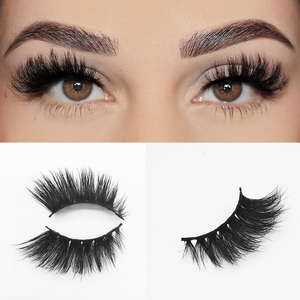 Neues Design Make-up Private Label Wiederverwendbare Hochwertige Yalee 3D Echte Nerz-Wimpern Weiches Schwarzes Baumwollband Kurz für - Product Image 5