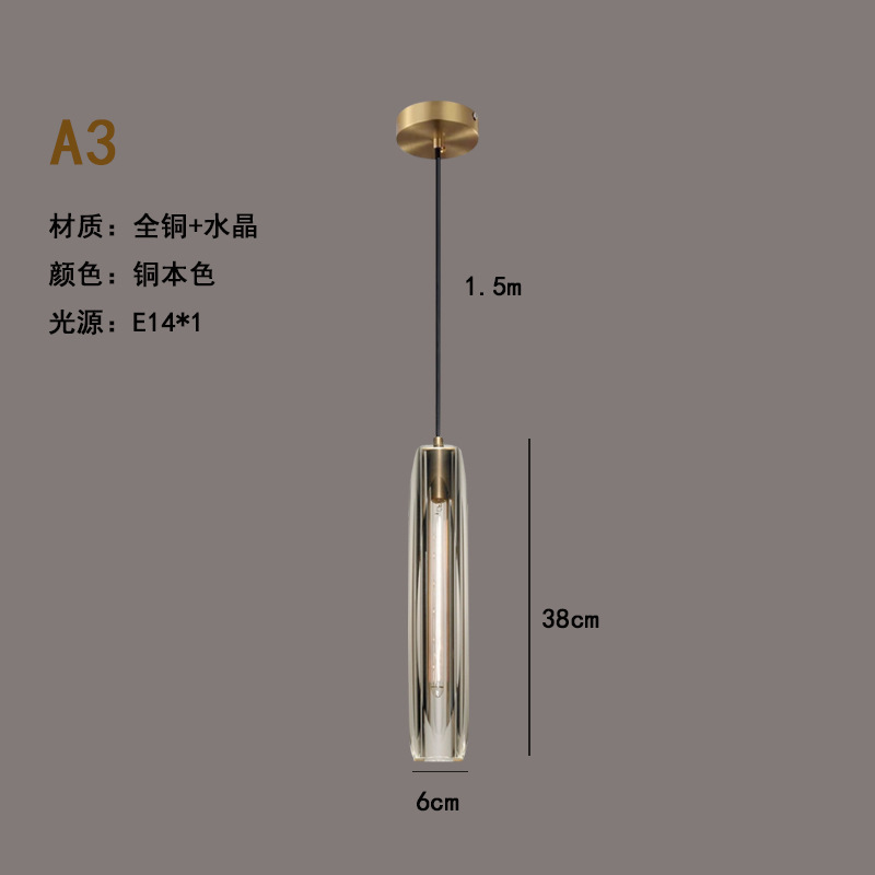 A3-cristal de cuivre complet-gris fumée