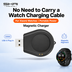 SIKAI USB-A เครื่องชาร์จนาฬิกา<span class=keywords><strong>แบ</strong></span>บแม่เหล็กสำหรับนาฬิกาเสี่ยวมี่ 5 S5 S4 S3 S2 และนาฬิกา 2 โปรอะแดปเตอร์เดินทางขนาดกะทัดรัดพาวเวอร์<span class=keywords><strong>แบ</strong></span>งค์แล็ปท็อป - Product Image 2