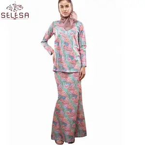 Imprimé Floral De Style De Mode Moderne En Gros En Ligne Élégant Turquie Femmes Portent Des Vêtements Islamiques