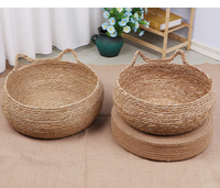 Lit pour chat Kingtale en rotin doux, universel quatre saisons, nid frais d'été, fournitures, maison tissée à la main en jonc de mer