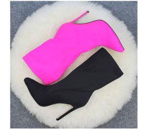 Wholesale Stretch Fabric Women Sandals Shoes High Heel Pointed Toe Ankle <b>Boots</b> Women Short <b>Boots</b> - Product Image 4