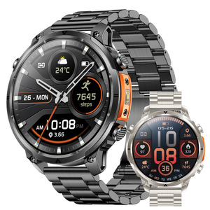 นาฬิกาอัจฉริยะ MK100 รองรับการโทรผ่านบลูทูธ วัดอัตราการเต้นของหัวใจ นับก้าว ตรวจสอบการนอนหลับ ระบบระบุตำแหน่ง GPS พร้อมไฟฉาย - Product Image 1