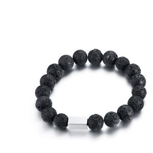 Hot New Gold Plated Natural Stone <span class=keywords><strong>Rock</strong></span> Difusor de aceite esencial Healing Stretch <span class=keywords><strong>Lava</strong></span> <span class=keywords><strong>Rock</strong></span> Bracelet Custom Ajustable Beaded Charm - Product Image 5