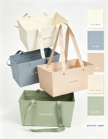 Sac fourre-tout en papier biodégradable écologique grande capacité, durable, avec poignée en sangle, matériaux recyclés, boîte cadeau personnalisée pour les collations