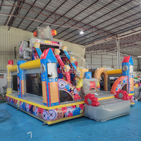 Castillo Inflable Multifuncional Comercial de PVC Profesional THL, Personalizable, para Exteriores, para Parques de Diversiones