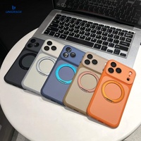 Coque pour iPhone 14 Pro Max avec béquille métallique rotative à 360°, étui de protection PC TPU, design mignon pour iPhone 16 17, coque arrière