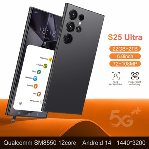 هاتف ذكي S25 Ultra بشريحتين مفتوح بشاشة كبيرة وذاكرة 22 جيجابايت + 2 تيرابايت بسعر المصنع يدعم اللغات العالمية وشبكة LTE مع قلم مدمج - Product Image 2