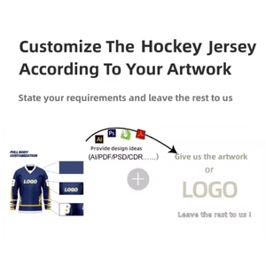 Maillot de hockey sur glace surdimensionné et respirant pour hommes avec nom d'équipe personnalisé - Product Image 5