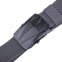 Ceintures tactiques réglables pour hommes, durables, résistantes à l'usure, sans trous, avec boucle en métal, ceinture en nylon